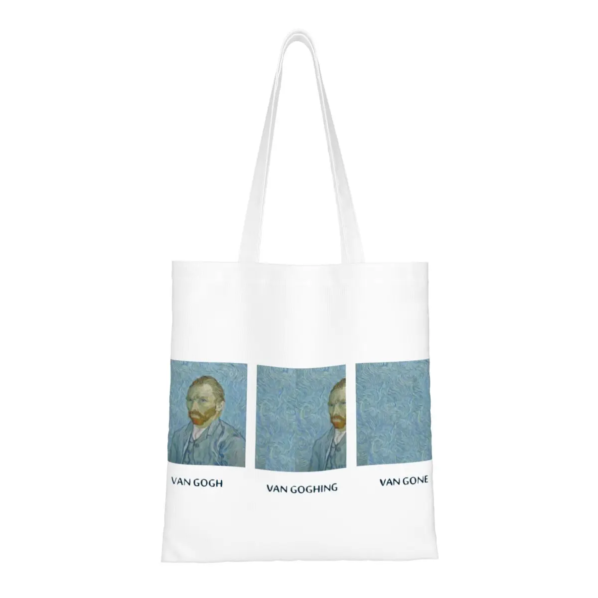 

Холщовая большая сумка Van Gone Van Gogh, модная большая сумка для покупок для портрета унисекс, Винсент, поп-культура, искусство, забавные сумки для покупок