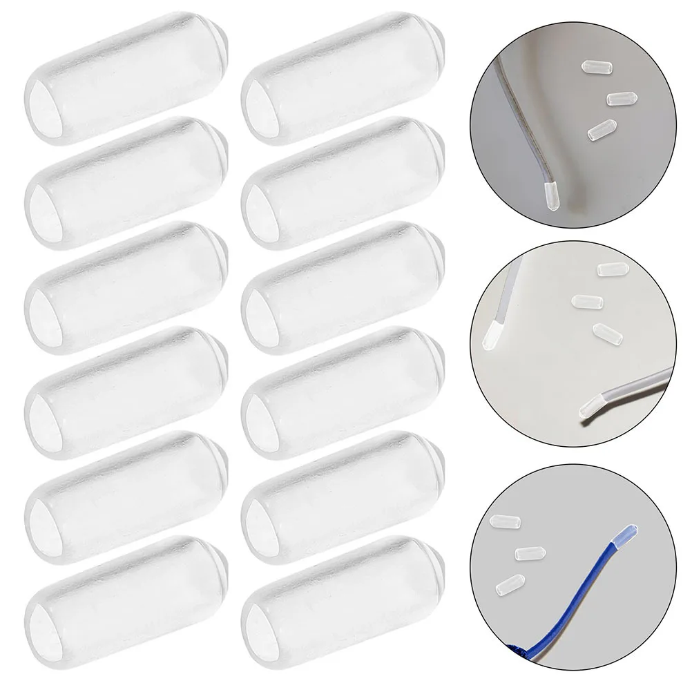 

200Pcs Headband Rubber End Caps Transparent Reliable Foot Protector Bolt Covers Caps DIY Hair Accessories Headband Parts