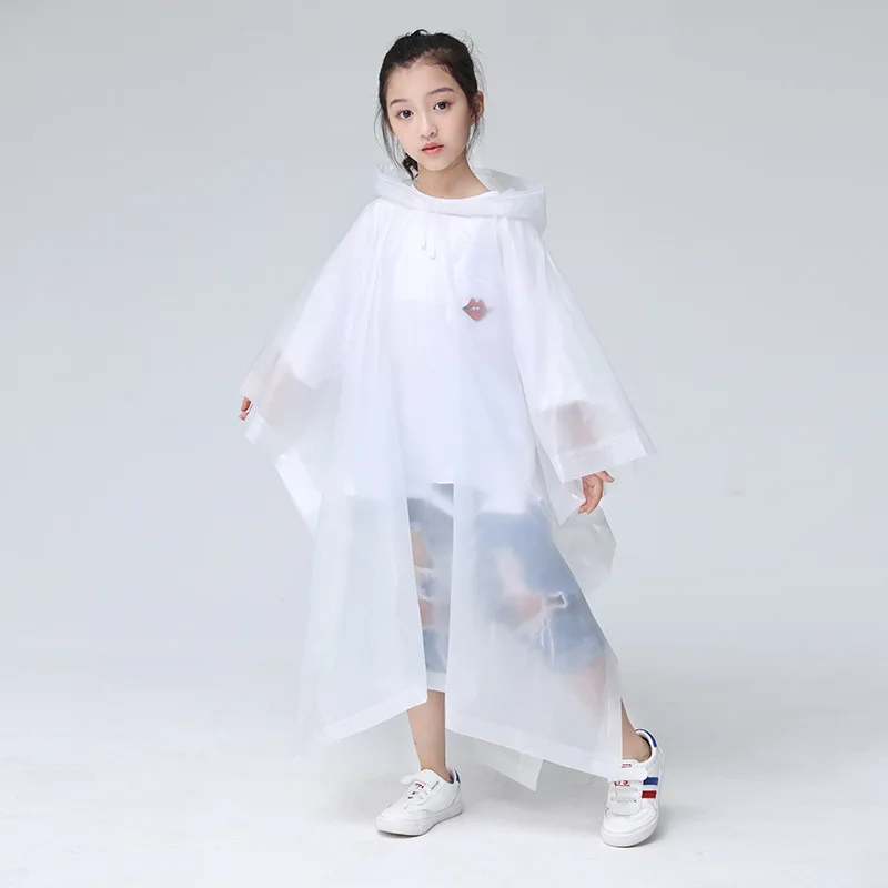 Thickened Transparent Children Raincoat Hooded Cute Waterproof Rainwear High Quality Walking Pupils Boy and Girl Raincoat Jacket