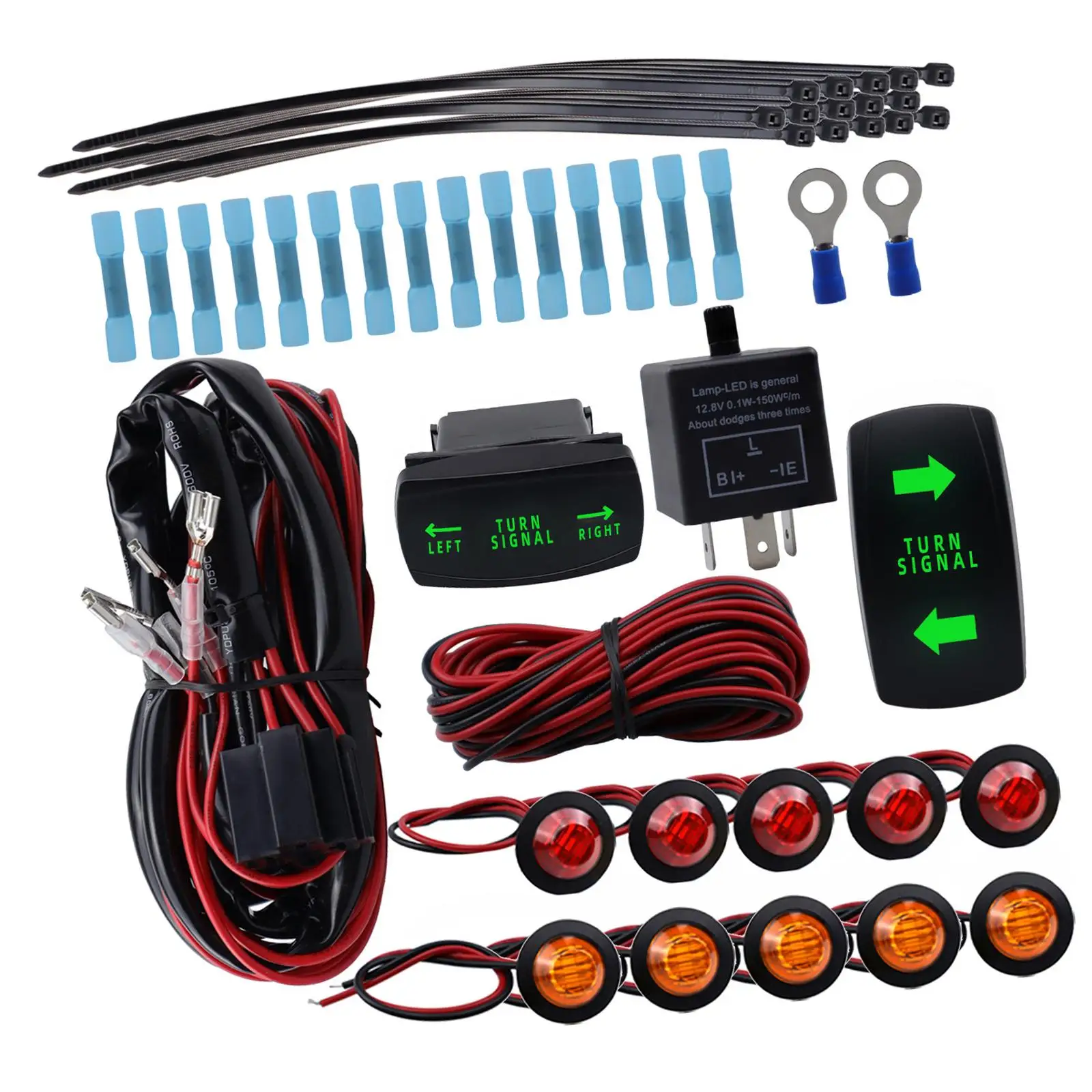 ATV UTV Turn Signals Street Legal Kit 12V for ATV UTV Replacement