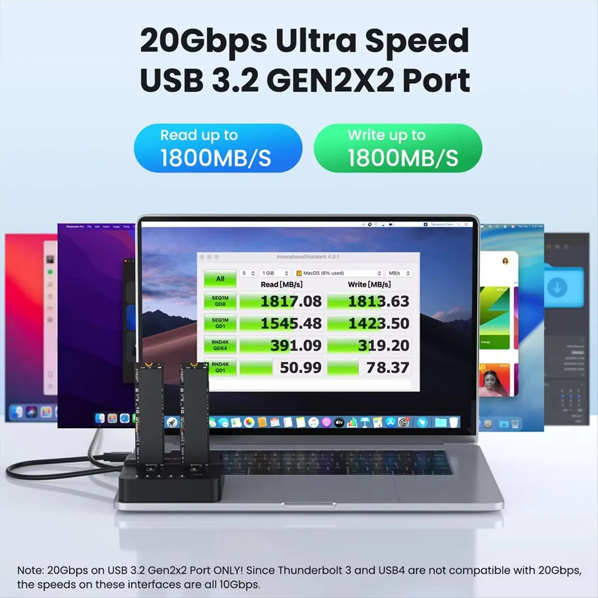 

NVME M.2 SSD Docking Station Dual-Bay Solid State Drive Duplicator Read-Write Offline Copying Cloner Duplicator AU Plug
