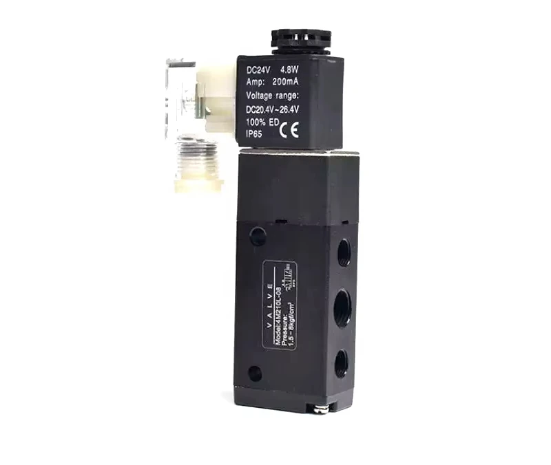 Special Solenoid Valve for Pneumatic Butterfly Valve 4M310-08 DC24V Two-position Five-way Reversing Explosion-proof Coil AC220V