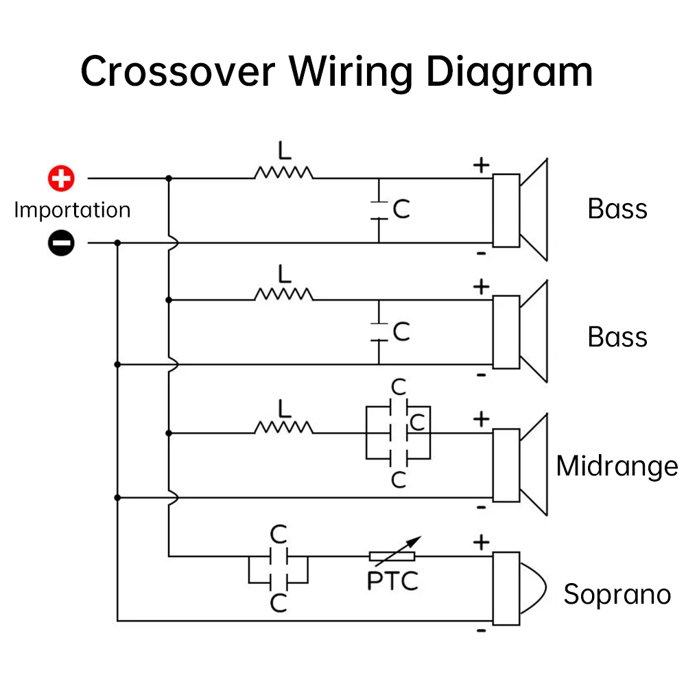 120W 4 Weg Luidspreker Bas Frequentie Divider Home Theater Hifi Stereo Circuit Een Hoge Middelste Twee Lage Retrofit Splitter