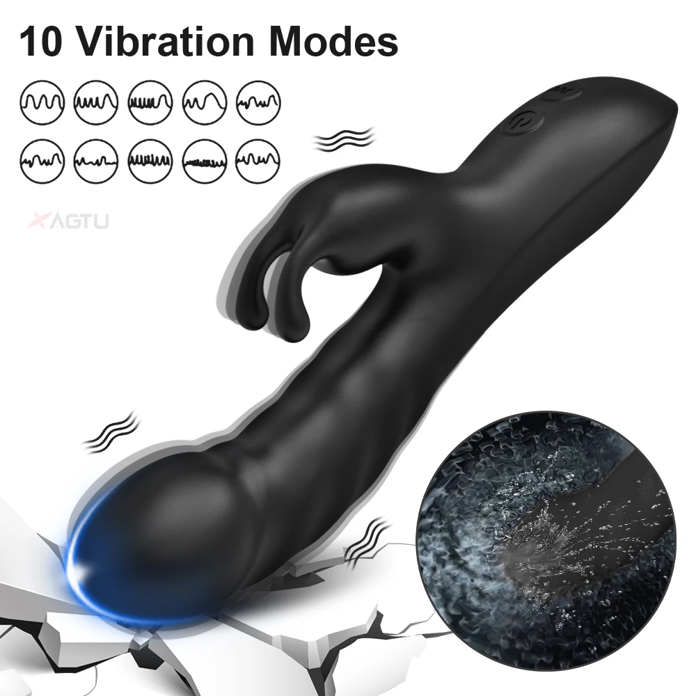 Rabbit Vibrator for Women Powerful G Spot Dildo Clitoris Stimulator Massager Silicone Sex Toys Shop Adults Goods for Female