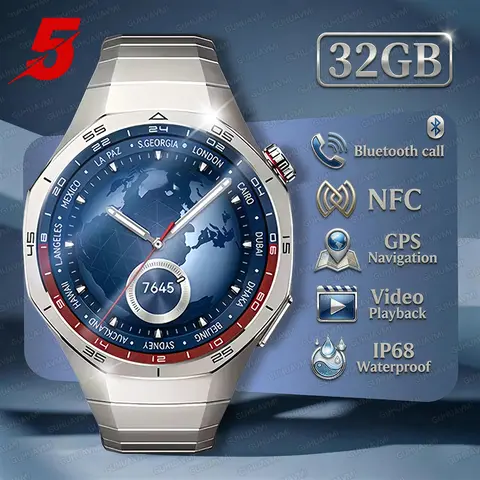 2026 New Watch 5 Pro Genuine Smart Watch GPS Map Navigation NFC Call 32GB memory Clock Built-in Video Music playback Smart Watch