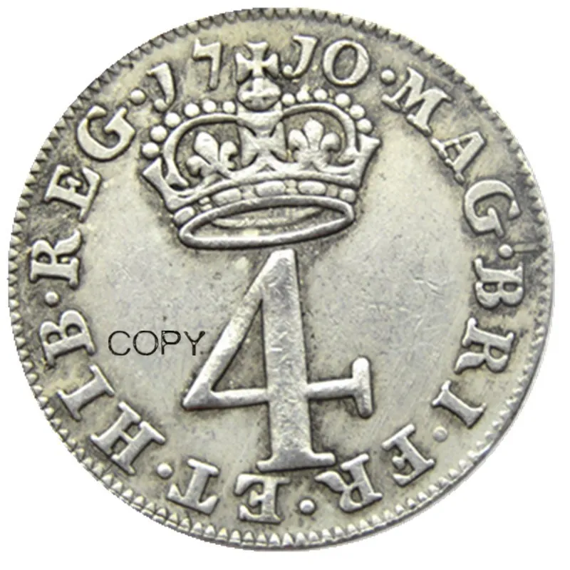 Queen Anne 4 Pence 1710 beautiful 301 years old Silver Plated Copy Coin