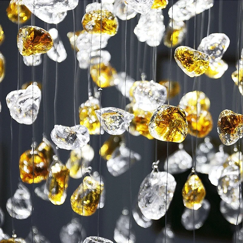 Light Luxury LED Crystal Chandelier Modern Lobby Design Artistic Lighting Hotel Lobby Living Room Decoration Lighting Fixtures - view 6
