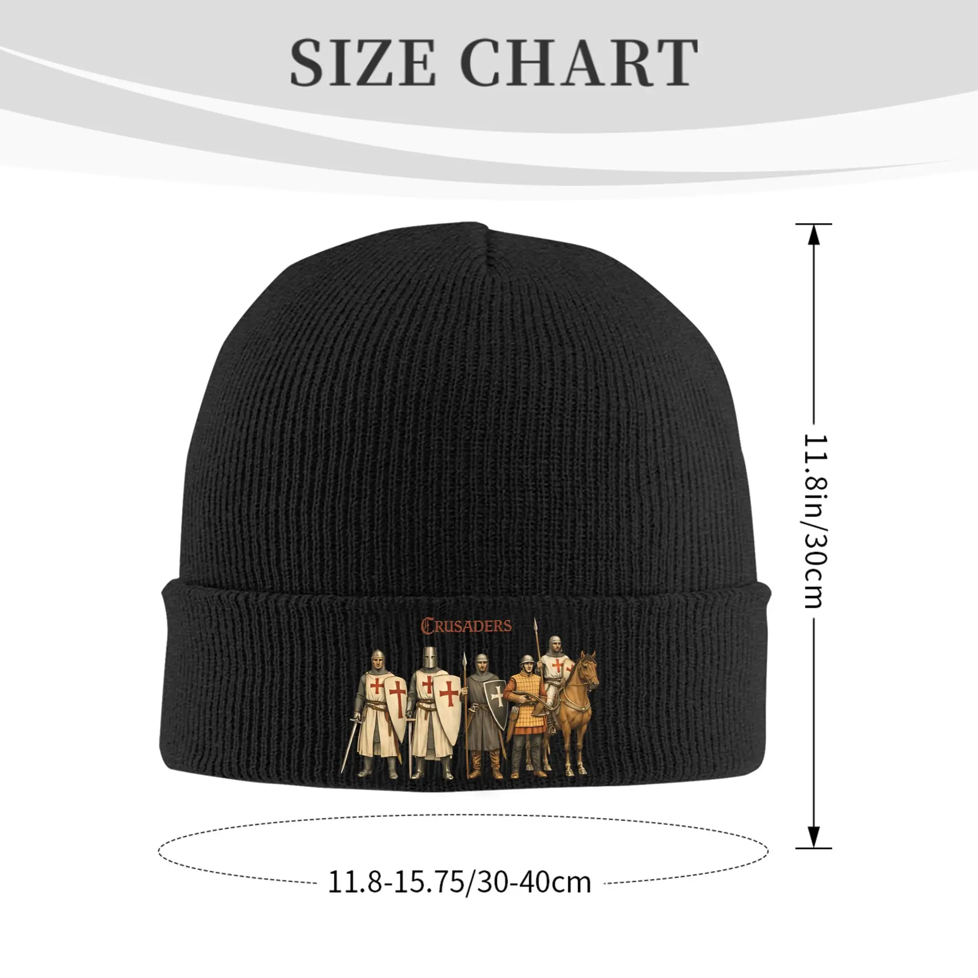 Crusader Templar Knights Medieval Army Art  Merch Winter Beanie Hat For Men Women Skull Knitted Hat Cap  Beanies Skullies