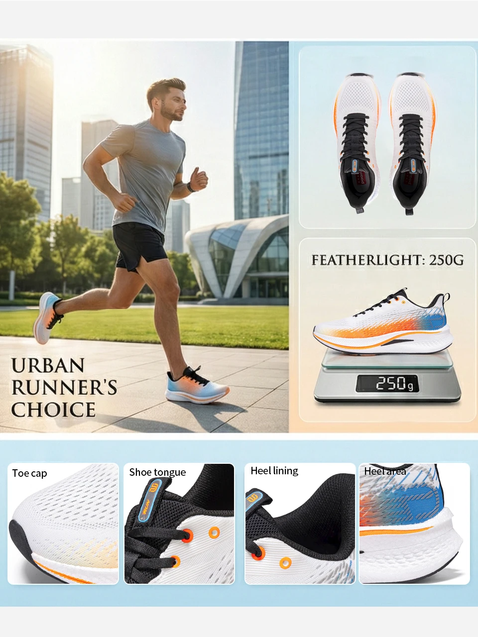 Baasploa Männer Jogging Sport Schuhe Carbon Platte Professionelle Dämpfung Turnschuhe Männlichen Outdoor Atmungsaktive Rutschfeste Laufschuhe – Detail 8