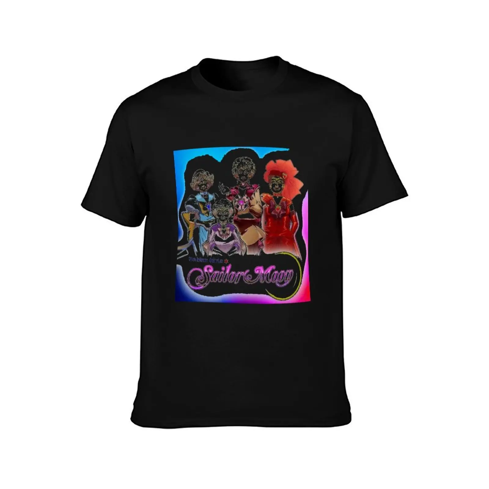 Salor Moon GG T-Shirt, Summer Casual Cotton Tee, Oversized Streetwear Tops, Vintage Graphic Print, Loose Fit Short Sleeve