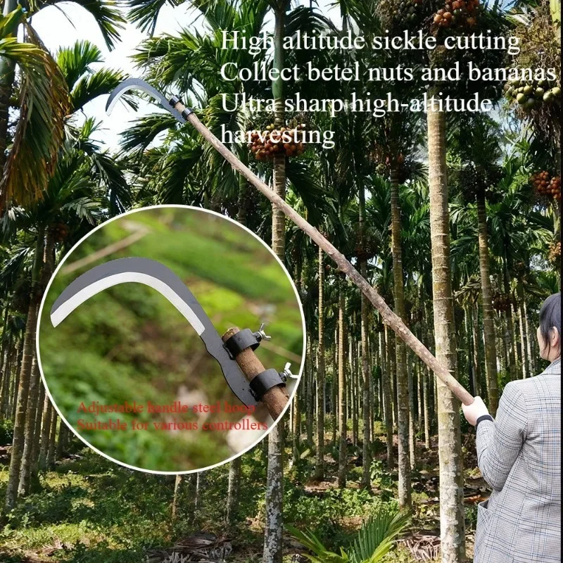 Betel Nut Knife Sickles Agricultural Lawn Mower Blade High Altitude Weeding Tool Sickle Outdoor Fishing Knife Sickle Head 1pcs