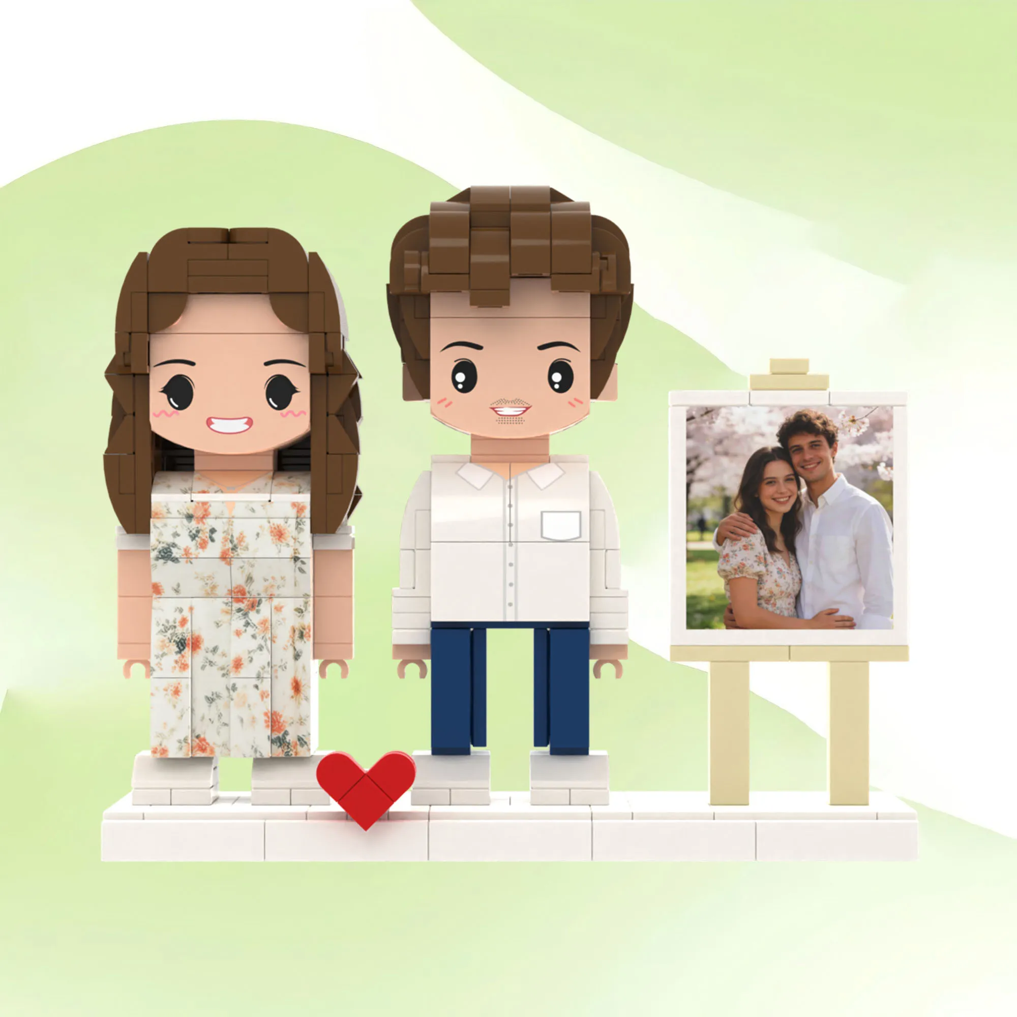 

Custom Two People Granules Photo My Custom Brickfigures Building Blocks, Small Particle Ornament Festival Gift Choice