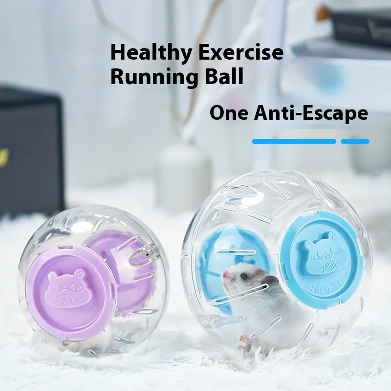 

Hamster Transparent Exercise Ball Purple Small Pet Enrichment Toy Gerbils Guinea Pigs Running Activity Training Fun Safe Durable