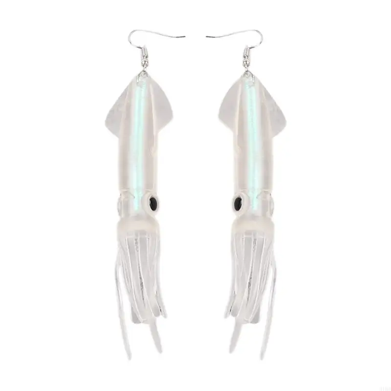 

31BB Simulation Squid Drop Earrings Y2K Style Dangle Earrings Ear Jewelry Party Earrings Gift ABS Material for Women Girls