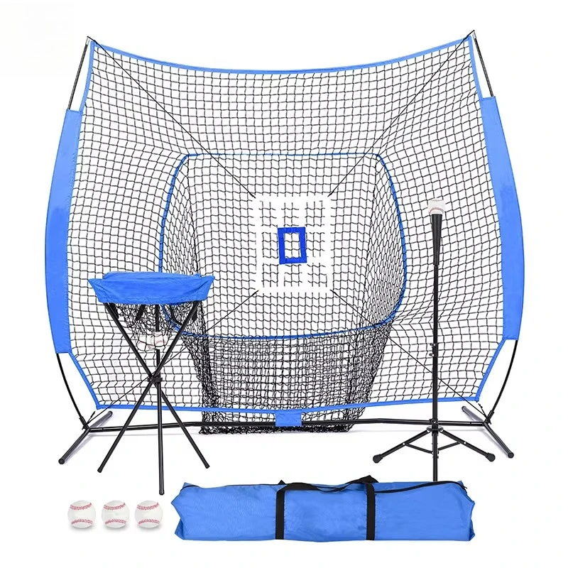 7x7 FT Baseball Softball Net, Practice Training Equipment, Batting Pitching Strike Zone Bundle, Portable Backyard Hitting Cage