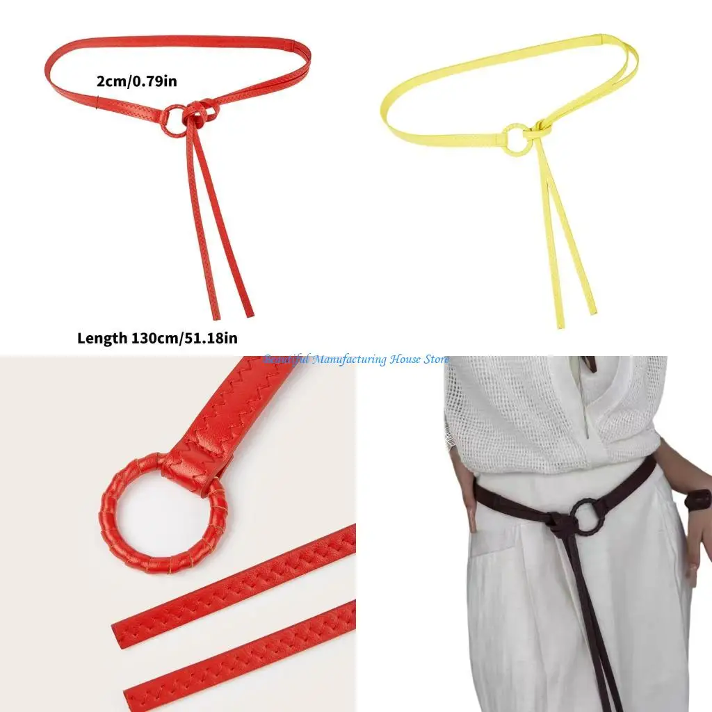 E56A Environmental Friendly Mixture Clip Interlaced Belt Soft Faux Leather Belt Comfortable Waistband For Business Casual