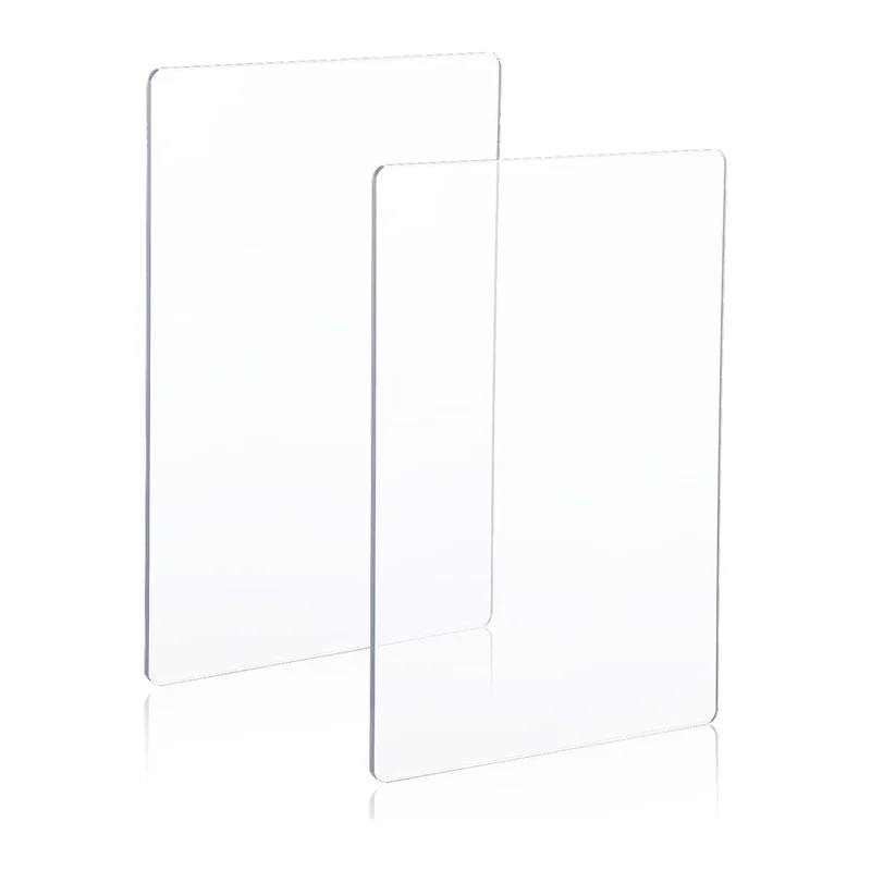 CYCLI-2 Packs Transparency Acrylic Cutting Pads, Die Cutting Plates Clear Thick Cutting Die Pads Cutting For Die Cutting Work