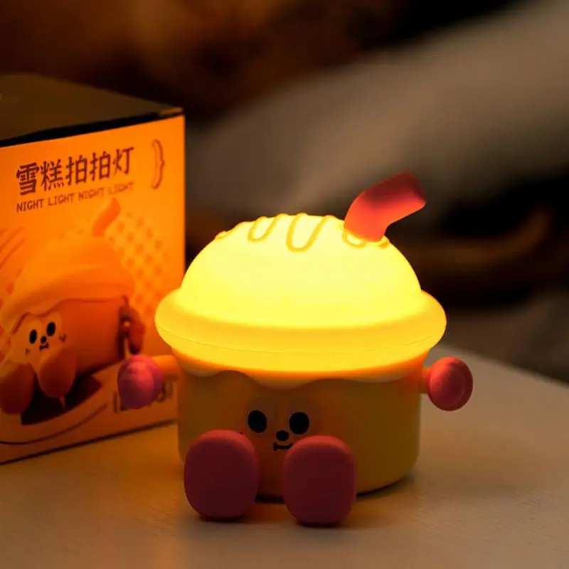 

LED Night Light Ice Cream Bedroom Lights Table Night Lamp Non-Glaring LED Lighting Indoor Lamp For Night Feeding Diaper Changing