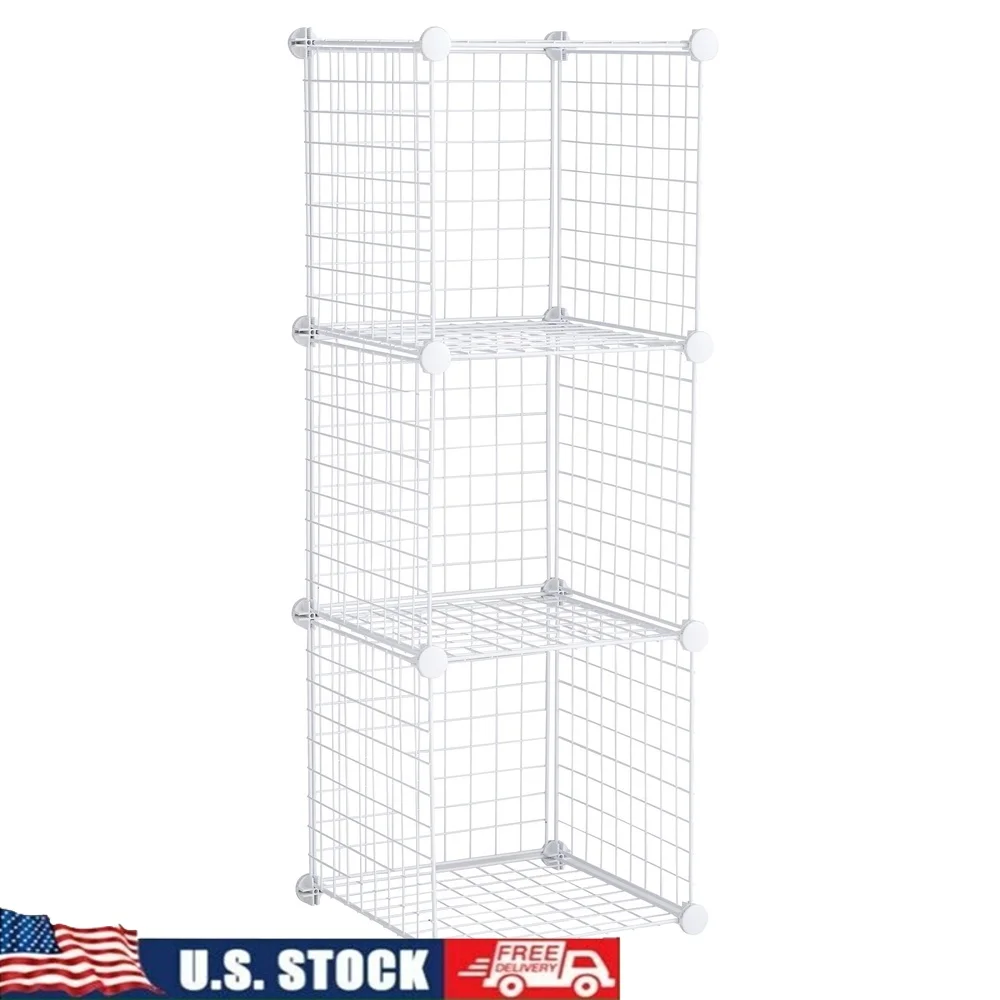 

3 Piece Stackable Modular Storage Cube Set Easy Assembly Versatile Organizer Clothing Toys Home Office Flexible Design
