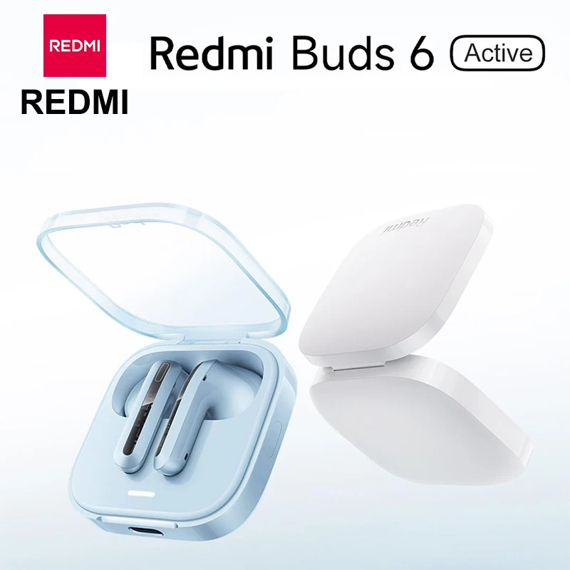 

Наушники REDMI Buds 6 Active, 30 часов автономной работы, 5 режимов настройки, шумоподавление при звонках, беспроводные Bluetooth-наушники, китайская версия
