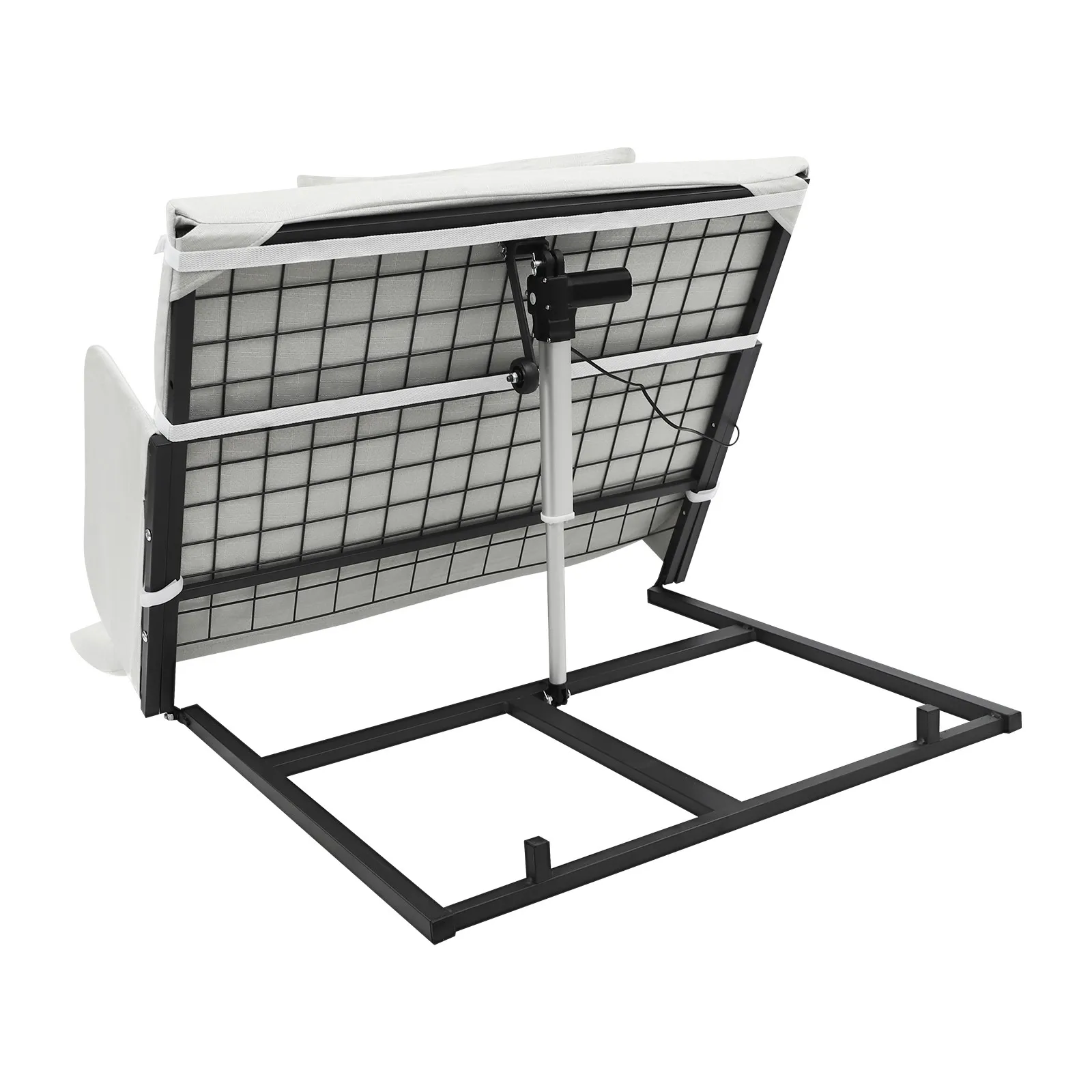 مسند ظهر قابل للتعديل لسرير المستشفى الكهربائي بجهاز تحكم عن بعد - طاولة فوق السرير وقضبان جانبية متضمنة لرعاية المريض المنزلي لكبار السن