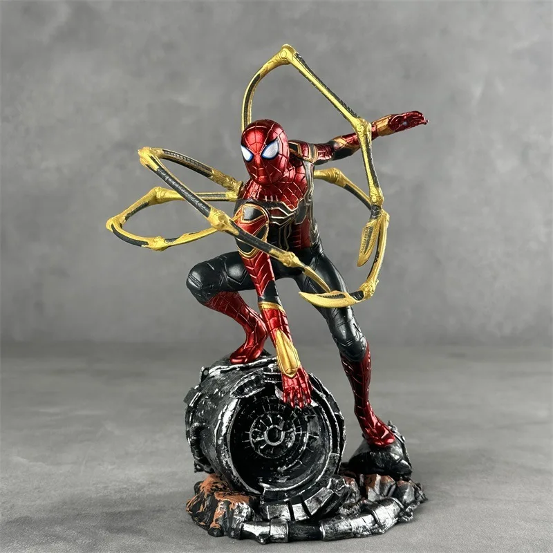 スパイダーマン-漫画のフィギュア,スチール製のスパイダーマン,PVCの像のおもちゃ,室内装飾品,子供時代の思い出,誕生日プレゼント,20 cm, 25cm