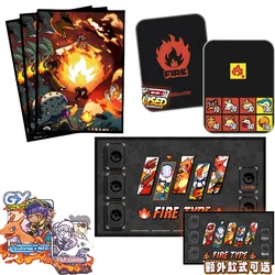 64Pcs/set Pokemon Charizard Fire Attribute Series Cards Sleeve Cards Mat PTCG GX Plate Indicator Game Props Card Peripherals