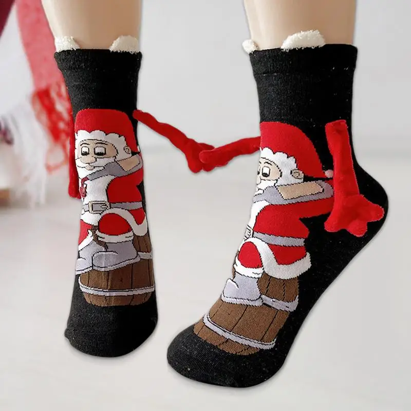 Christmas Magnetic Holding Hands Socks Funny Holding Hands Couple Socks Hand Holding Funny Socks Magnetic Couple Socks For Men