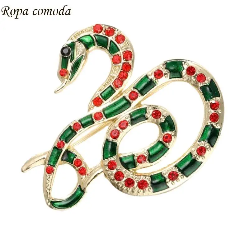 

MXMA Stylish 2025 Zodiacal Snake Brooch Unique Charm Scarf Pin Rhinestones Enamel Lapel Pin For Daily Use And Special Occasion