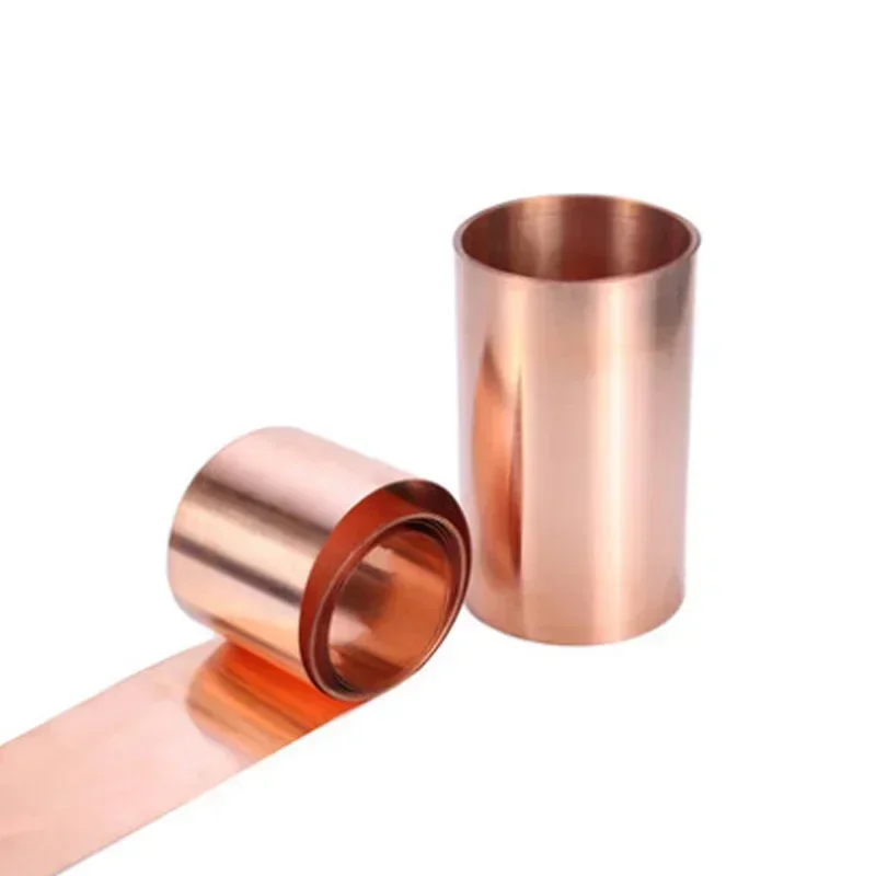 

0.1-0.4mm Thick Pure Purple Cu Metal Plates 1M Length Copper Strip Plate Copper Sheet High Purity Foil Panel Home Industry