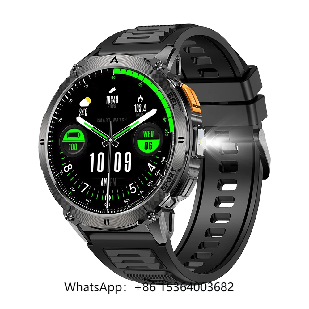 

TJXL- Men's Smart Watch BT Calling 550mAh Large Battery 3ATM Waterproof Custom Blood Pressure Monitor Sports Outdoor Smartwatch