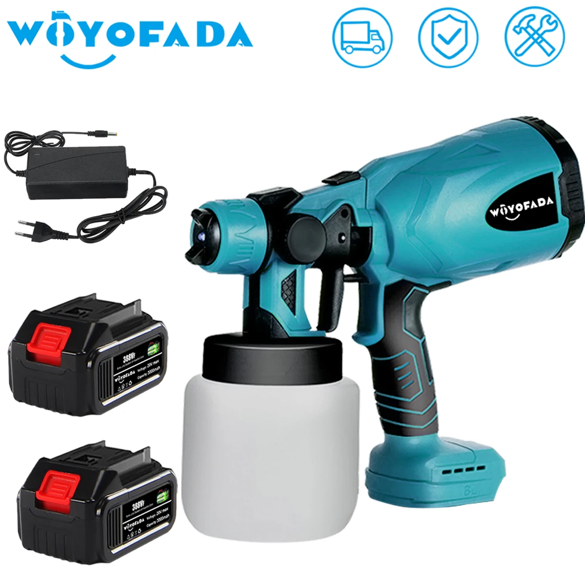 Wireless Electric Paint Sprayer Cordless Electric Spray Gun Household Disinfection Portable Paint Sprayer For Makita 18V Battery