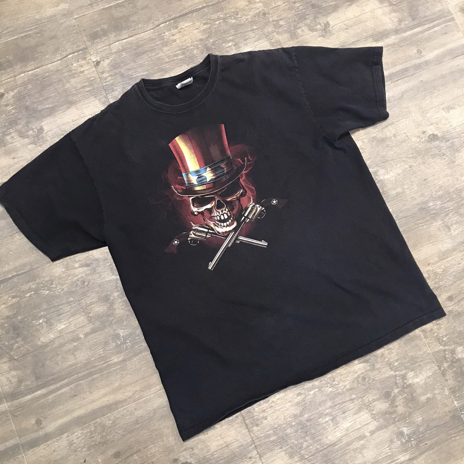 Мужская футболка Y2K Patriotic Skull Biker, размер XL, Anvi