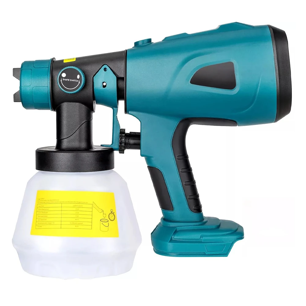 Cordless Electric Spray Gun with 3 Spray Patterns For Makita 18V Battery Handheld 800ML High Power Electric Paint Sprayer