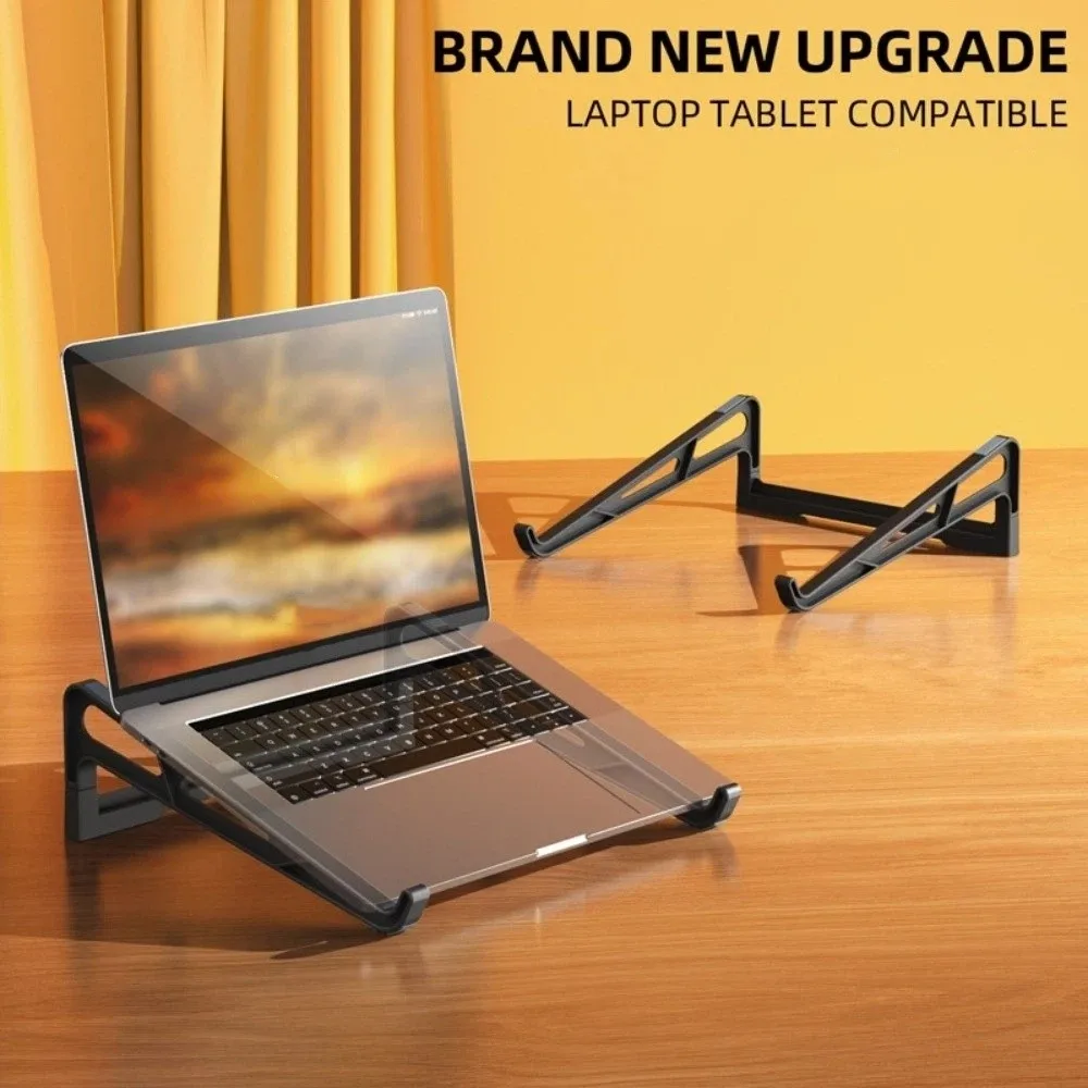 New Plastic Laptop Stand Ventilated Support Hollow Ergonomic Height Riser Foldable Ventilated Laptop Stand For Office Work