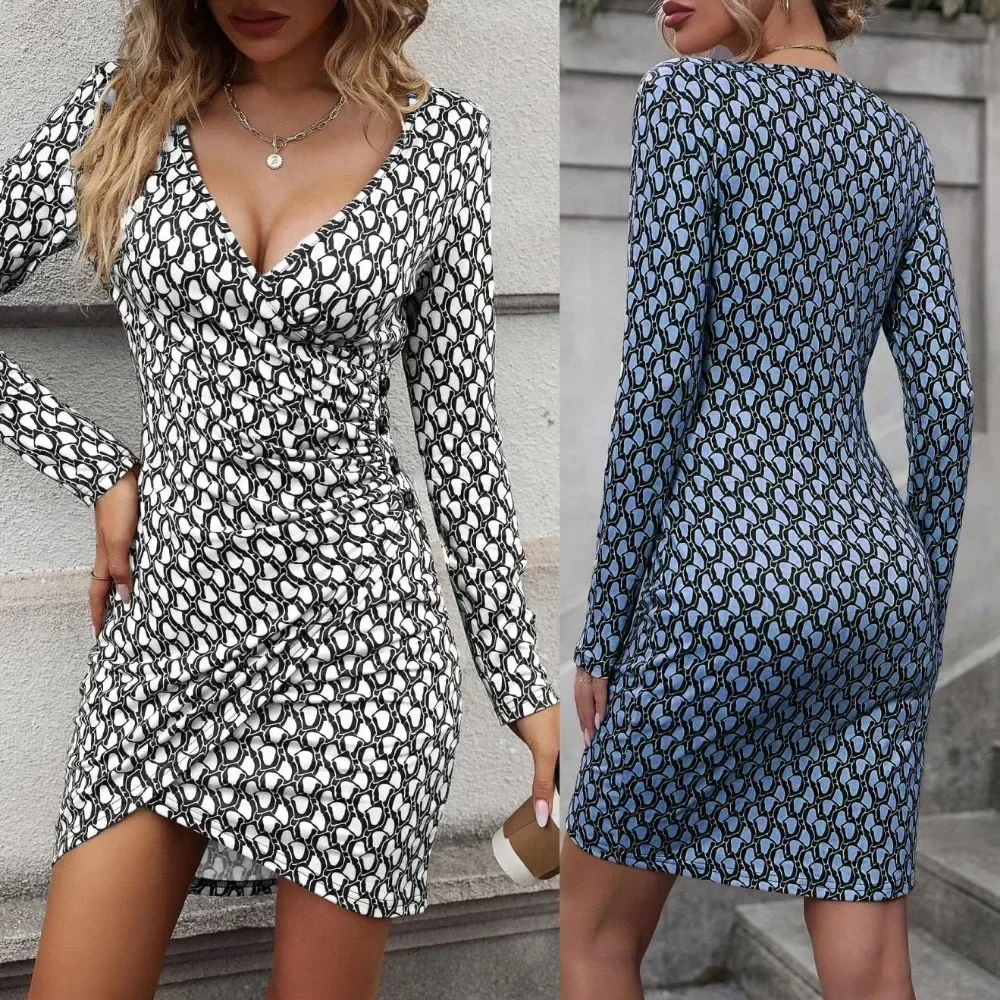 

Dress for Women Summer Fashion Lady Hotsweet Sexy Club Slim Fit Short Mini Dresses Long Sleeve 2035