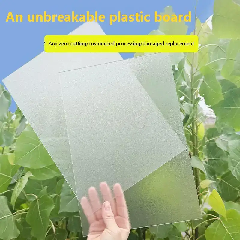 Frosted Solid Polycarbonate Sheet, PC Endurance Board, Transparent Plastic Panel, Rainproof Light Transmitting Roof Sheet for Su