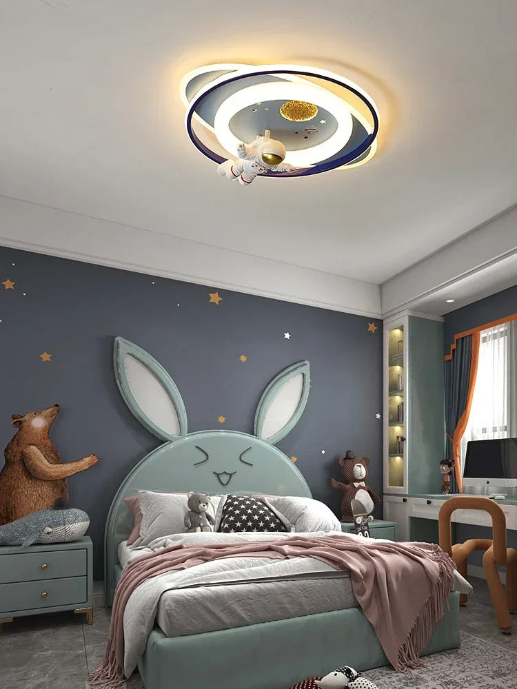 2023 Ceiling Lights Kids Room Astronaut Boys Girls Bedroom Princess Spaceman Rocket Rabbit Ceiling Lamp Bedroom Light Luminaire