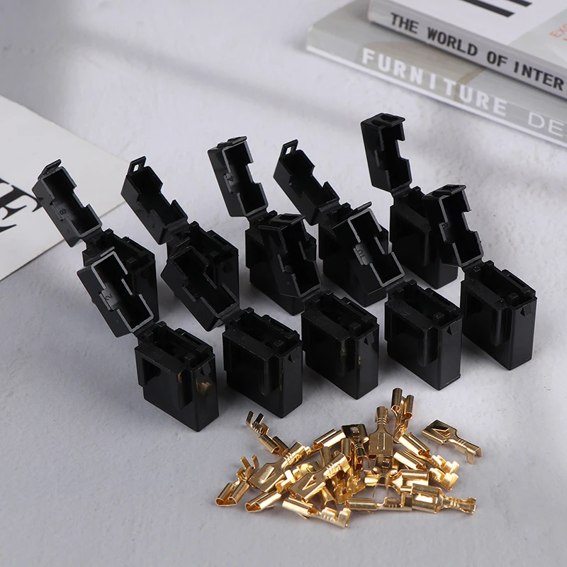 10Pcs With 20 Terminals Middle Car Fuse Holder AC Assembly Blade Type Auto Insurance Plug Standard Fuse Box