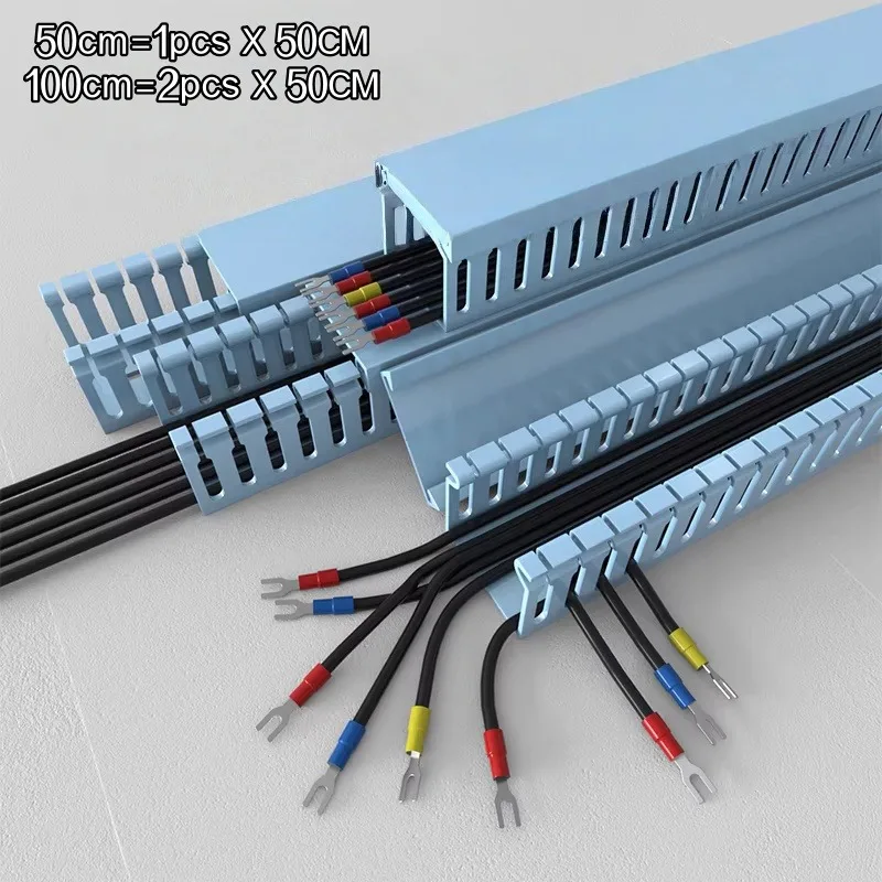 New PVC Dustproof Waterproof Seal Wiring Duct Black Flame-retardant Insulated Cable Duct Multifunction Hide Wiring Cables Cover