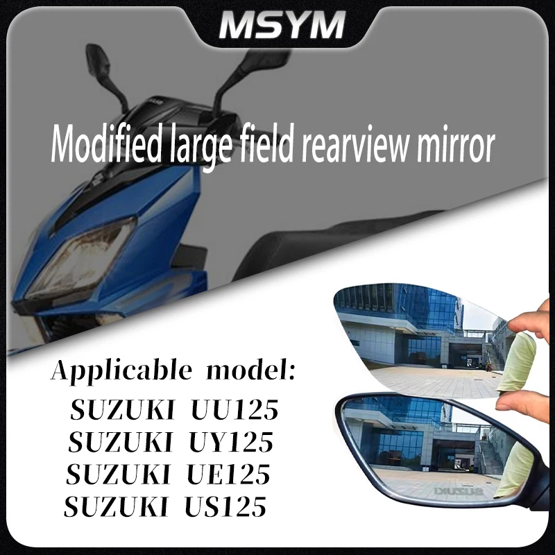 

Motorcycle Accessories Convex Mirror Increase Rearview Mirrors Side Mirror View Vision Lens For Suzuki UU125 UY125 UE125 US125