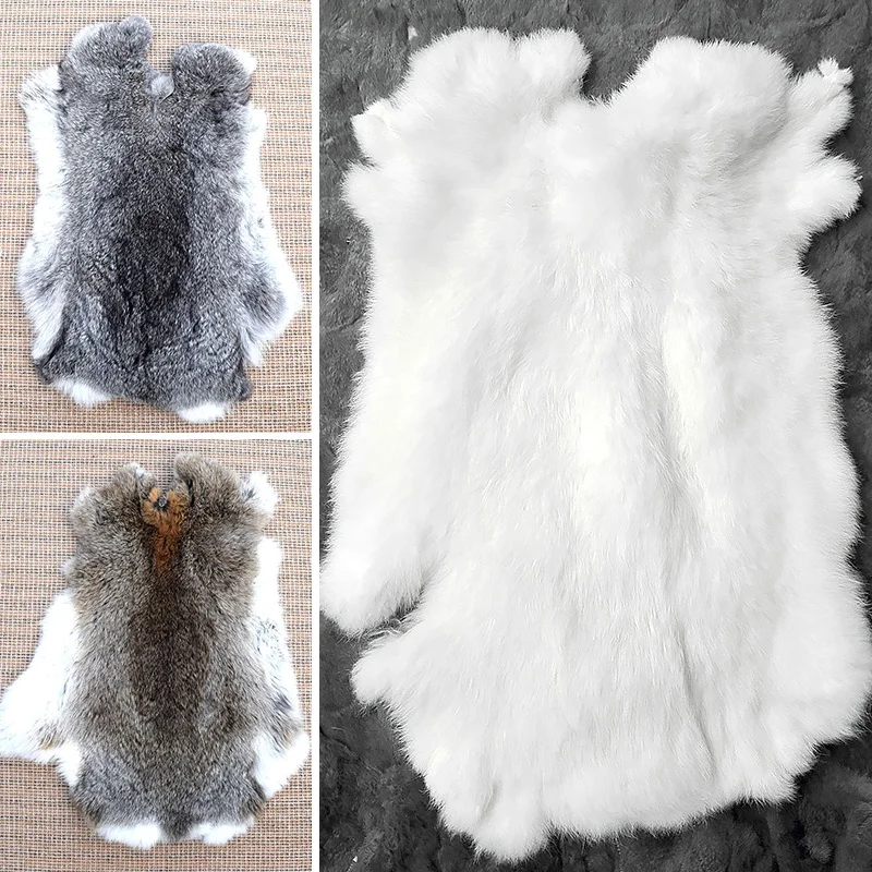 1PC Faux Rabbit Fur Irregular Shape Soft Fluffy Rabbit Leather For DIY Clothing Sewing Accessories Handmade Carpets Home Decor