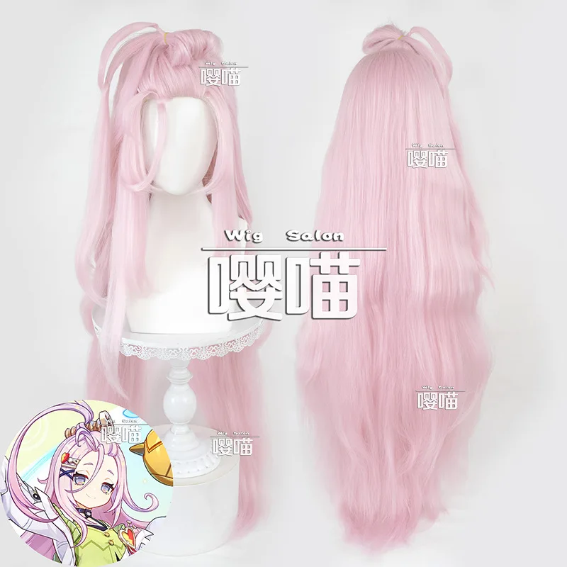Perruque de cosplay Aino du jeu Genshin Impact, cheveux longs roses, Clink-Clank Krumkake Craftshop, accessoire de fête d'Halloween et de carnaval pour femmes et filles
