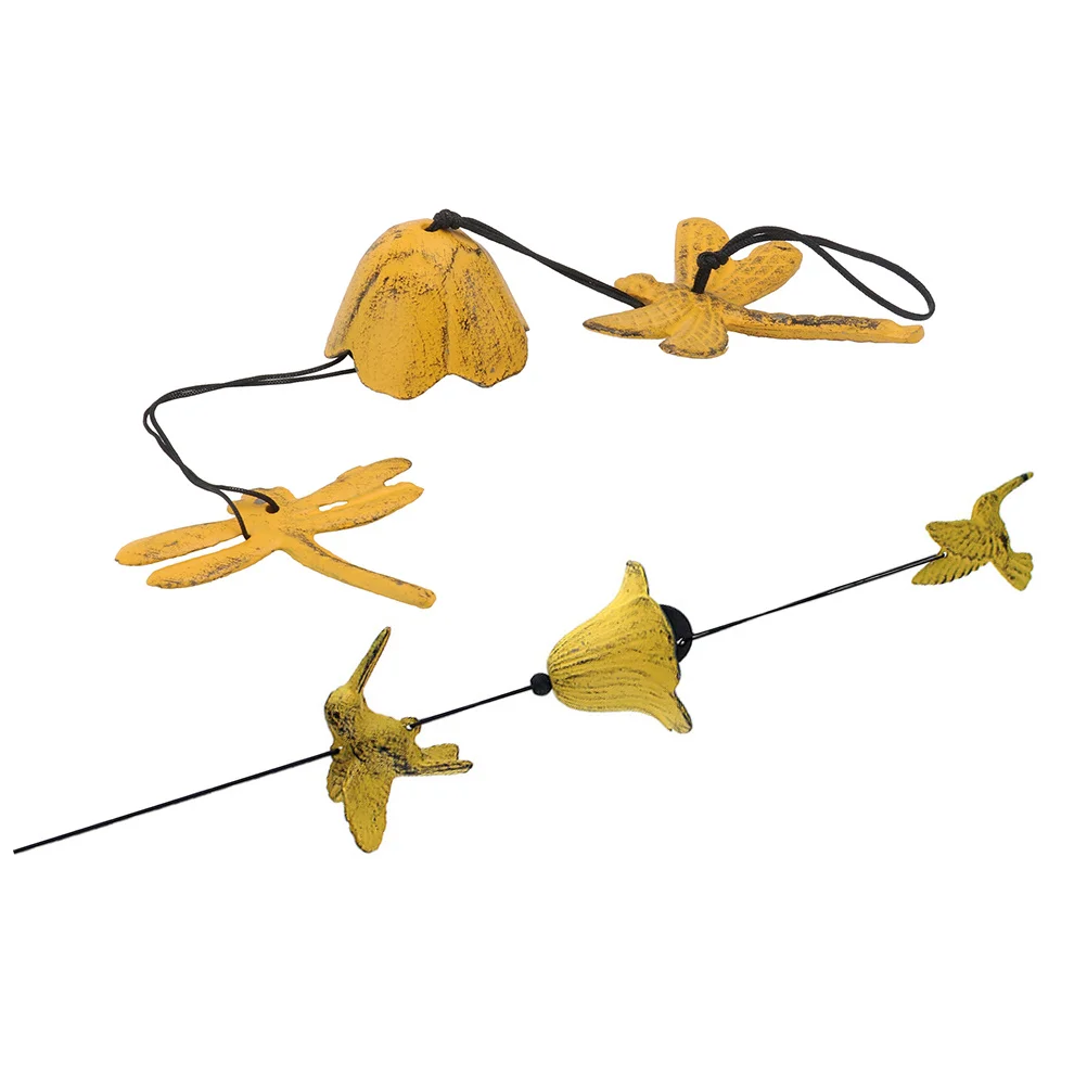 

2 Pcs Iron Wind Chime Metal Balcony Bells Chimes Pendant Decoration Hanging Garden Pendants Memorial