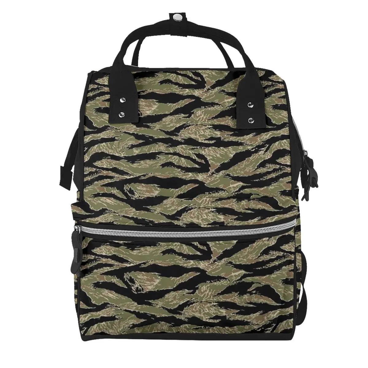 Tiger Stripe Camouflage Military Camo Student Backpack School Bag Hiking Travel Daypack for Men Women Bookbag Shoulder Bags