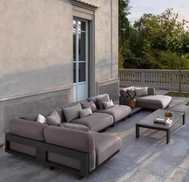 Outdoor Sofa Garden Furniture Patio Outdoor Terrace Waterproof Sunscreen Aluminum Alloy