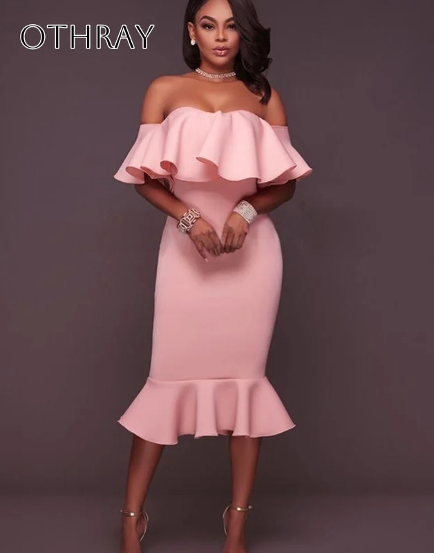 Sheath Ruffled Off ไหล่ Homecoming สั้นชาความยาวแขนกุดที่กําหนดเอง vestidos de fiesta
