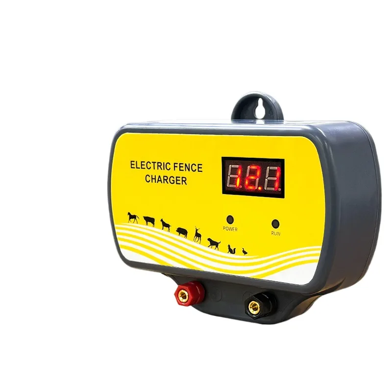 Solar Powered Electric Fence Energizer, Pulse Controller for Ranch Farm Livestock, Cattle Sheep Pig