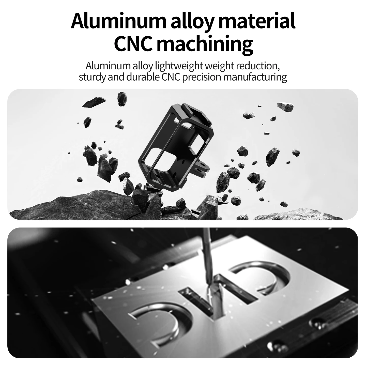 Für DJI Osmo Nano Kamera Cage 2-Pin-Adapter 1/4 Zoll Schraube Cold Shoe Halterung für Stativ Helmhalterung Magnetische Ladestation Option – Detail 6