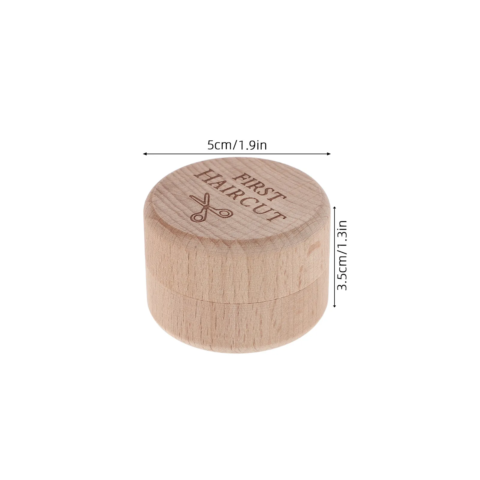 Baby Keepsake Box Wooden Memory Organizer First Haircut Tooth Storage 1.97x1.97x1.38in Portable Hair Memorial Box Baby Shower